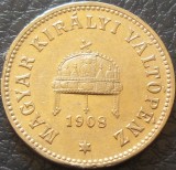 Cumpara ieftin Moneda istorica 10 FILLER - UNGARIA / Austro-Ungaria, anul 1908 * cod 2994, Europa