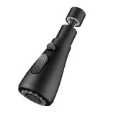Cumpara ieftin Extensie pentru robinet, 3 tipuri de jet, rotativ 360 , ABS otel inoxidabil, economisire consum apa, universal, negru, 14 x 5 x 2.2 cm