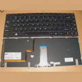 Tastatura laptop noua LENOVO Y480 Gray Frame Black Backlit US