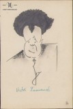 181S Caricatură Victor Iamandi, anii 1930, Geo Dumitrescu, semnată