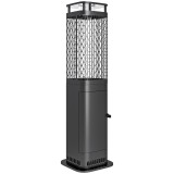 Outsunny Sobă pe Peleți pentru Exterior cu Bază Antiderapantă și Tub de Sticlă și Metal | Aosom Romania