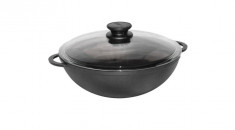 Wok fonta+capac sticla 28cm Handy KitchenServ foto