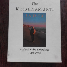 Krishnamurti Index: Audio and Video Recordings, 1965-1986 3 volume (carti in limba engleza)