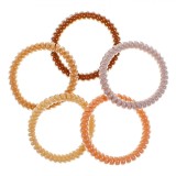 Set Elastice Păr Femei, Multicolor, 5 Bucăți, Plastic, Strălucitoare, Oem