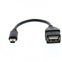 Cablu adaptor OTG USB mama - mini USB tata cablu 8cm Well