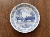 Farfurie din portelan suedez GUSTAVSBERG, BRYGGERI AB FALKEN, trasura distileriei din Falkenberg la 1896