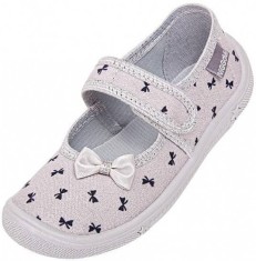 Pantofiori gri cu fundite (Marime Disponibila: Marimea 26) foto