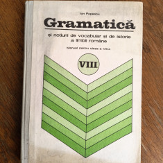 Manual de Gramatica pentru clasa a VIII-a , 1980 / C37G