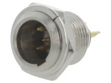 Conector XLR mini tată 4 pini - NINIGI, montare pe panou