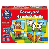 Joc educativ asociere Prietenii de la ferma FARMYARD HEADS &amp; TAILS