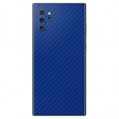 Set Folii Skin Acoperire 360 Compatibile cu Samsung Galaxy Note 10 Plus (Set 2) - ApcGsm Wraps Carbon Blue foto