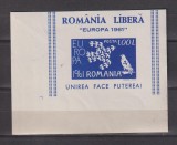 ROMANIA EXIL EUROPA 1961 MNH