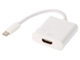 Adaptor USB 3.1 HDMI USB C Alb 0,15m, Akyga
