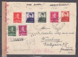 ROMANIA 1940/1942 REGELE MIHAI I UZUALE/PLIC RECOMANDAT CIRCULAT PRIN AVION ROMANIA-GERMANIA 1942 STAMPILA CENZURA
