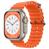 Cumpara ieftin Curea Ceas W038 Apple Watch 1 2 3 4 5 6 7 8 SE (38 mm 40 mm 41 mm) Portocaliu, Techsuit