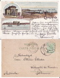 Constanta - Litografie 1898- Portul, Primaria, Circulata, Printata