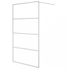 Paravan dus walk-in argintiu 115x195 cm sticla ESG transparenta