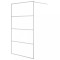 Paravan dus walk-in argintiu 115x195 cm sticla ESG transparenta