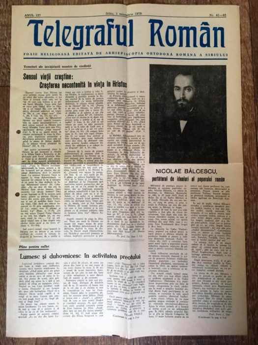 * Telegraful Roman, Nr.41-42, Noiembrie 1979