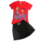Set Tricou si Fusta 5-13 Ani Red - 8ANIMarimea