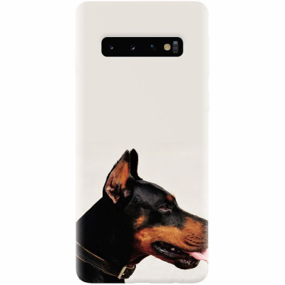 Husa silicon pentru Samsung Galaxy S10 Plus, Doberman foto