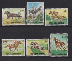 SAN MARINO 1966 ECHITATIE MI. 850-855 MNH foto