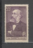 Franta.1938 100 ani nastere L.Gambetta-om de stat MF.62