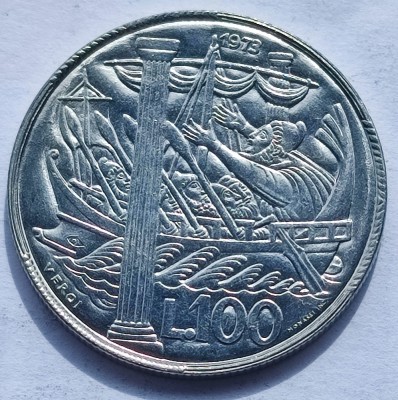 179. Moneda San Marino 100 lire 1973 foto