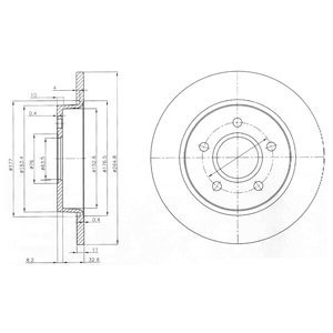 Disc frana FORD FOCUS C-MAX (2003 - 2007) KRIEGER 0950004027