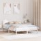 vidaXL Cadru de Pat Alb Lemn masiv de pin 140 x 200 cm Cadru de Pat