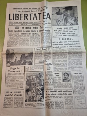 ziarul libertatea 3 ianuarie 1990 - articole revolutia romana foto