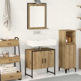 Cumpara ieftin Set de mobilier pentru baie 2 buc. Maro Lemn prelucrat