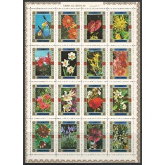 Umm Al Qiwain 1972 Mi 1034/49 bloc MNH - Flori