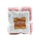 Patura pat, Caressa Sherpa GS4960, 200 x 220 cm, poliester, roz