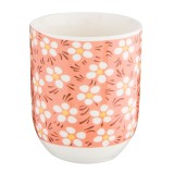 Set 12 cani portelan Flower 6x8 cm, 100 ml