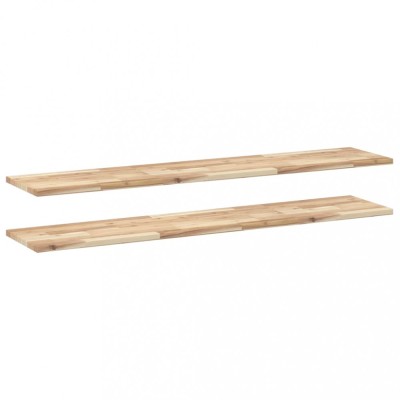 Rafturi plutitoare 2 buc. 140x30x2cm lemn masiv acacia netratat foto