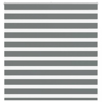 Jaluzea tip zebra gri &amp;icirc;nchis lățime țesătură 145,9 cm poliester foto