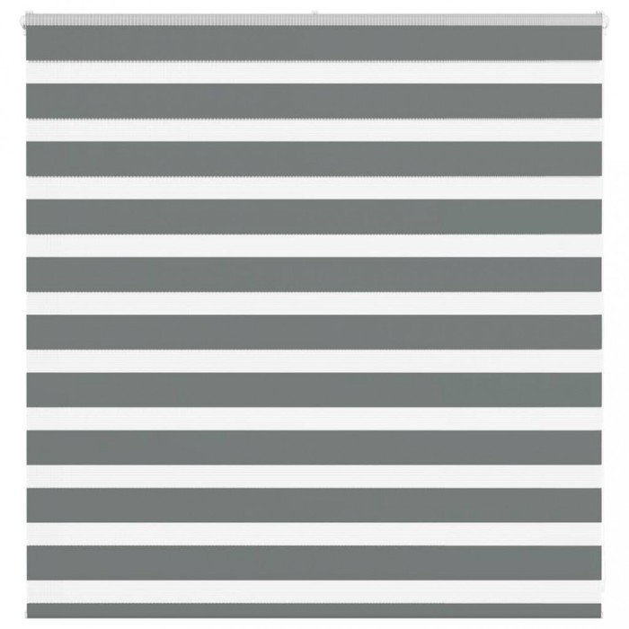 Jaluzea tip zebra gri &icirc;nchis lățime țesătură 145,9 cm poliester