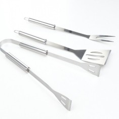 Set 3 ustensile pentru gratar, inox