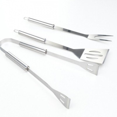 Set 3 ustensile pentru gratar, inox foto