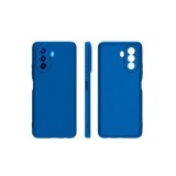 Husa pentru huawei nova y70, flippy, liquid silicone, cu microfibra pe interior, protectie antisoc, navy blue