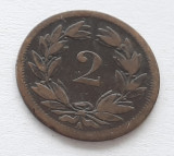 430. Moneda Elvetia 2 rappen 1851, Europa