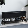 VidaXL Bancă de pantofi, negru, 102x32x45 cm, lemn prelucrat 835177