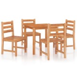 Set de sufragerie de gradina, lemn masiv de tec, 5 piese
