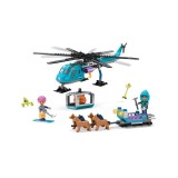 Elicopter si 2 figurine tematica artica din caramizi constructie, set 248 piese, ATU-080750, Oem