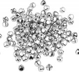 Set de 120 clopotei Naler, metal, argintiu, 11,5 x 11,5 mm