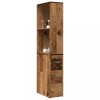 vidaXL Dulap Baie Ingust cu Roti Lemn Vechi 22x41x135cm Maro, Lemn Prelucrat, Depozitare Multifunctional