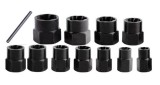 Set Extractoare Șuruburi Piulițe Rotunjite Deteriorate Rupte 10-27mm Kraft&amp;Dele KD11792, 12 piese