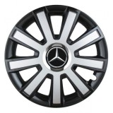 Capace Roti R14 Silver/Black Inel Crom Mercedes-Benz (Set 4) Autohelix - Compatibil Jante Otel