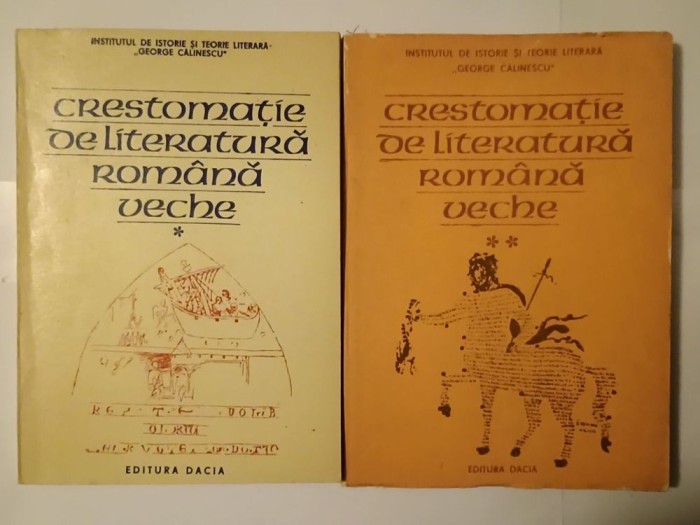 I. C. Chițimia; Stela Toma (dedicație) - Crestomație de literatură rom&acirc;nă veche (2 vol.)